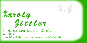 karoly gittler business card